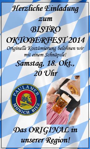 Flyer Oktoberfest 2014