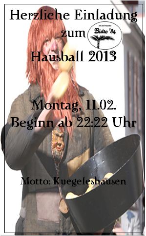 Hausball 2013 Flyer